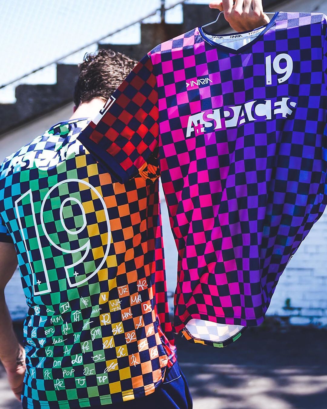 A+ Spaces [Across Spaces] for Pride ‘19 with 1of1 detail. Signature scribbles from within our community were sent in from across the globe to show some love. 
Pick one up (w/o the signatures 😬) at the link in the bio // We’re donating profits to @the519 #pride #inariasoccer #pridetoronto