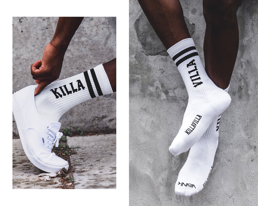 Custom Crew for our friends @killa_villa_ // Pick up a pair at the link – or create your own [only 50 piece min] #seeingtwenty #inariasoccer